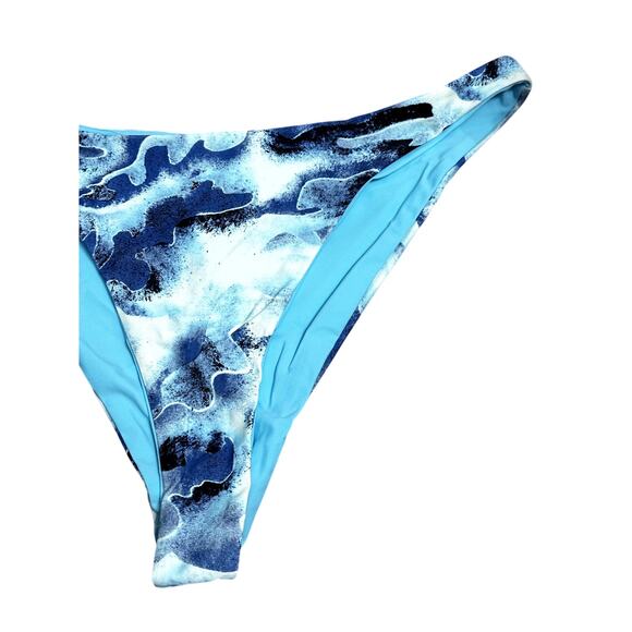 Royalty By Maluma Bikini Bottoms Cheeky Cut Camo Print High Quality Blue XL NWT - Picture 4 of 10